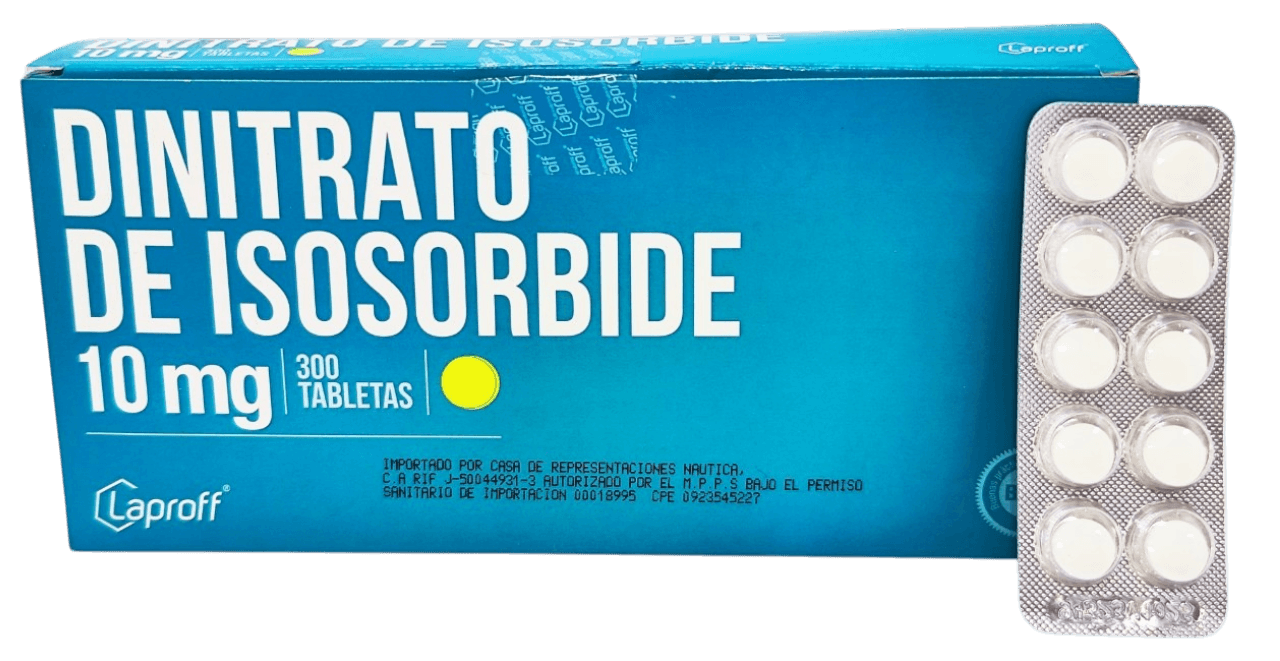 DINITRATO DE ISOSORBIDE 10MG 10TAB BLIST