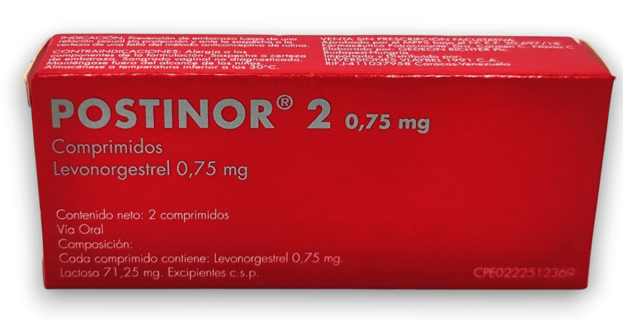 POSTINOR2 LEVONORGESTREL 0.75MG X 2