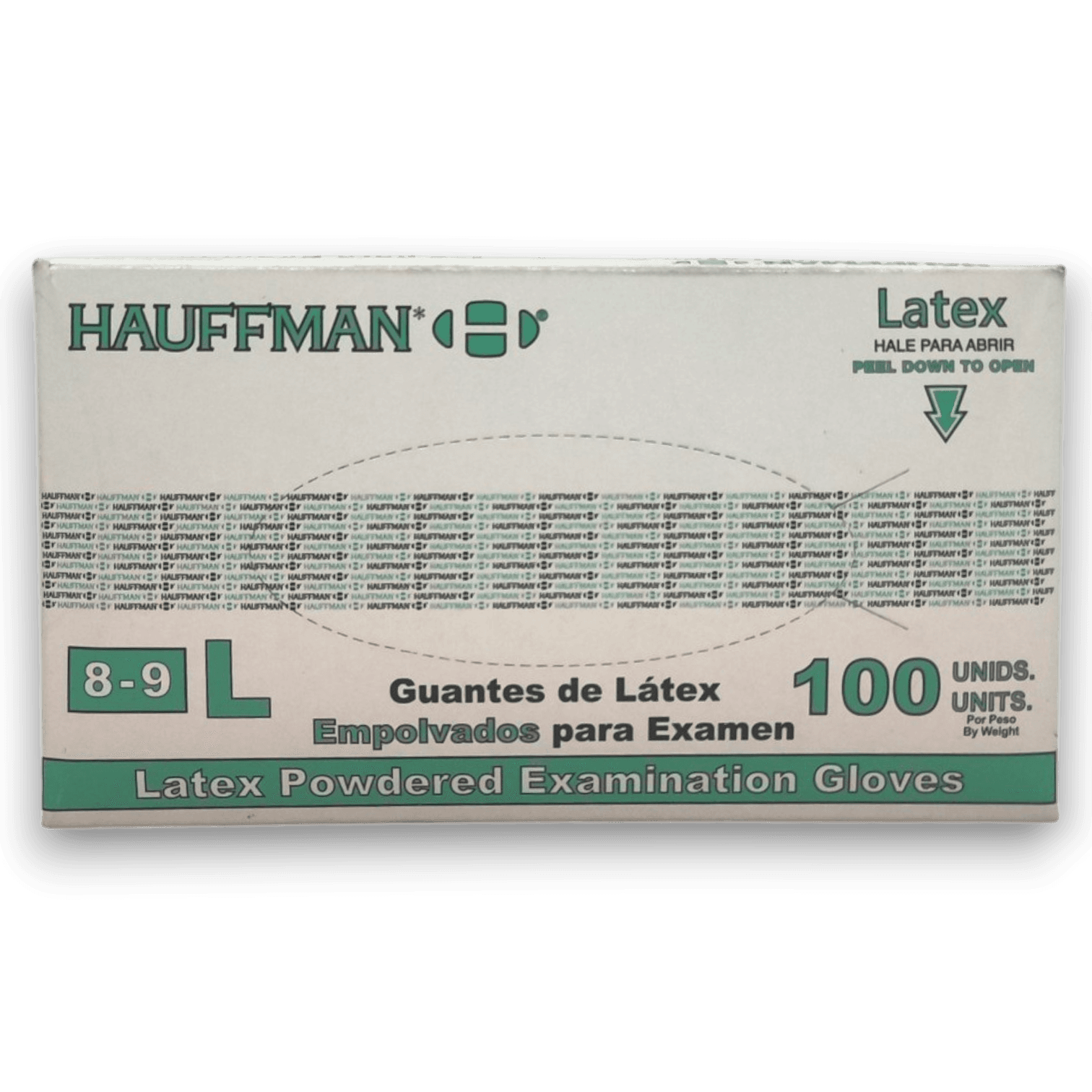 GUANTE LATEX TALLA L X 100UND HAUFFMAN
