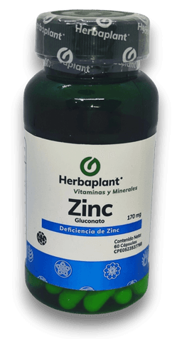 GLUCONATO DE ZINC 170MG X 60 CAP