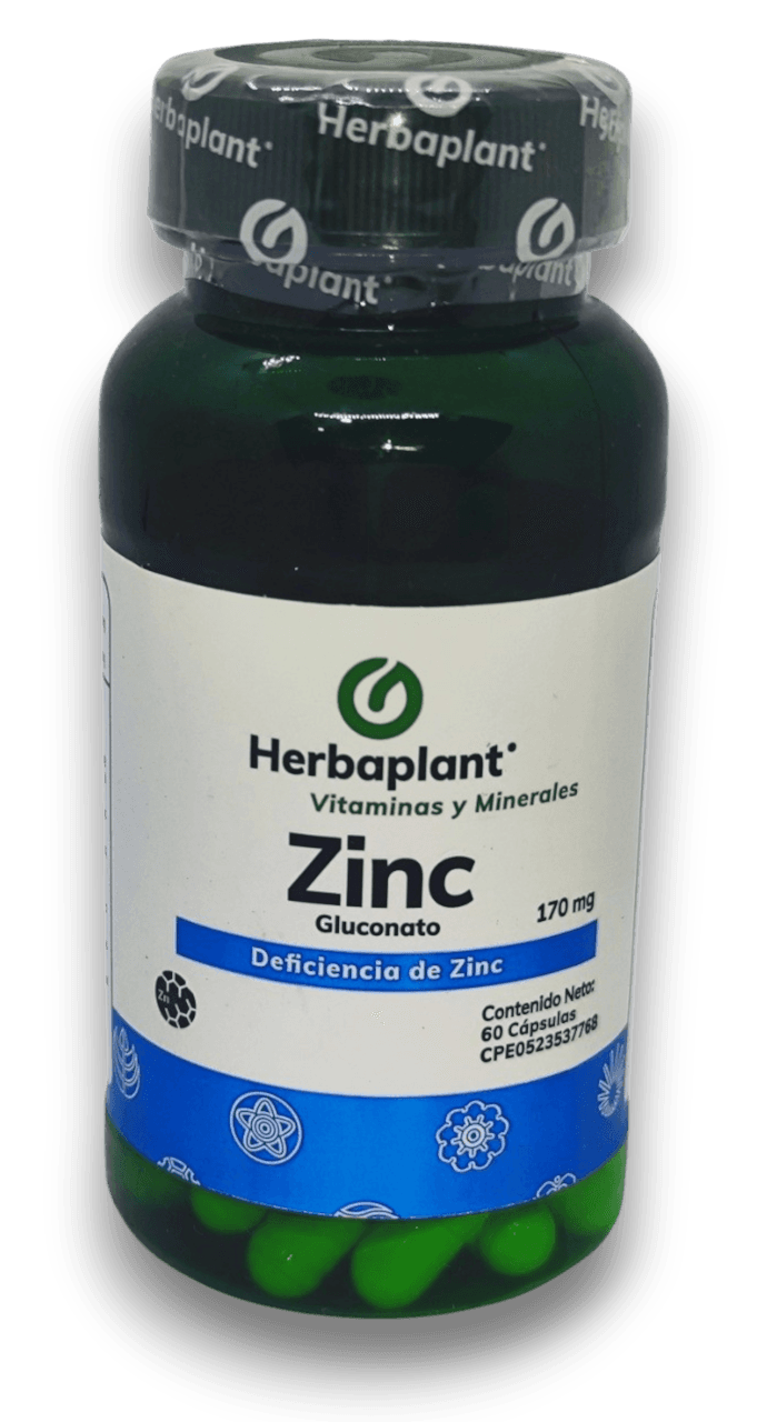 GLUCONATO DE ZINC 170MG X 60 CAP