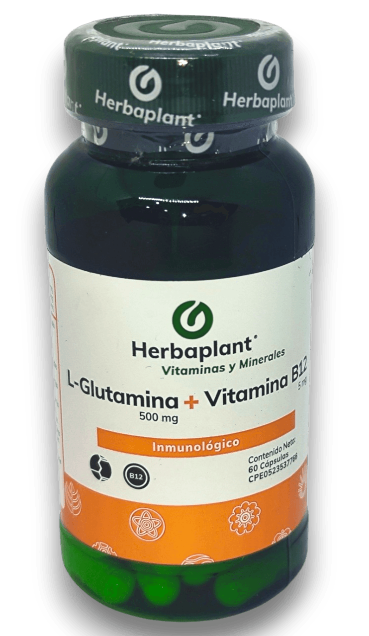 L-GLUTAMINA+VITAMINA B12 500MG/5MG