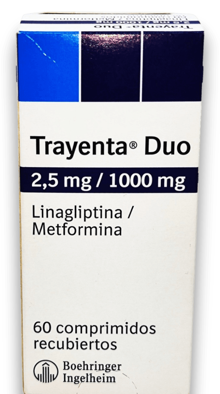TRAYENTA DUO 60 COMPRIMIDOS 2 mg / 1000 mg - Via oral