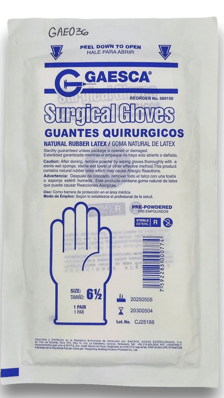 GUANTE QUIRURGICO 6.5 GAESCA