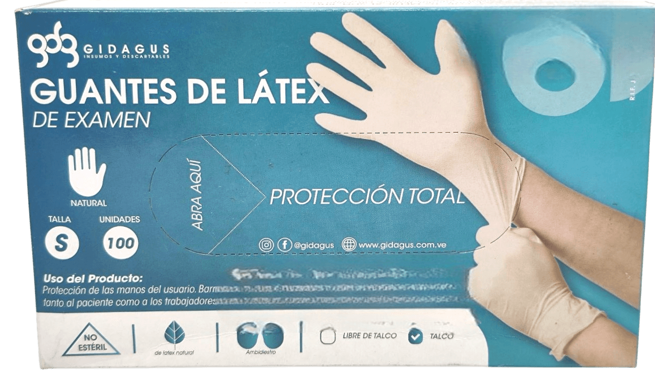 GUANTES DE LATEX T/ S BLANC X 100 UND