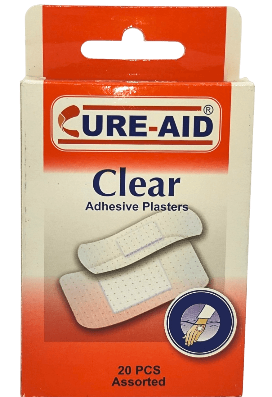 CURE-AID CLEAR ADHESIVE PLASTERS 20PCS