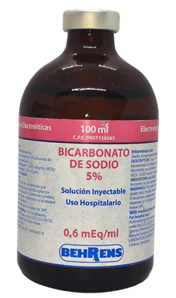 BICARBONATO DE SODIO 5% 100ML