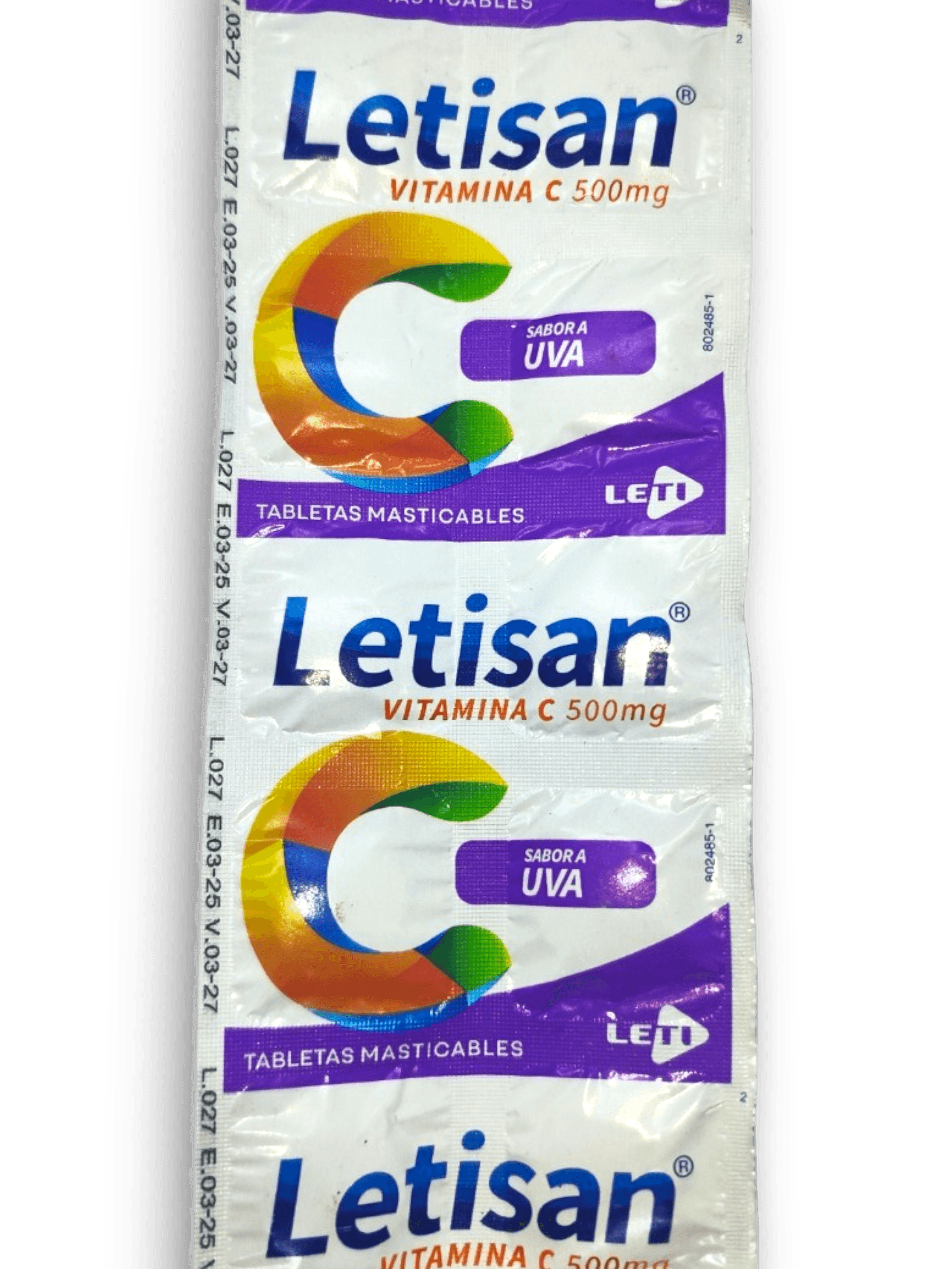 LETISAN 10 TABLETAS 500 mg - Via oral