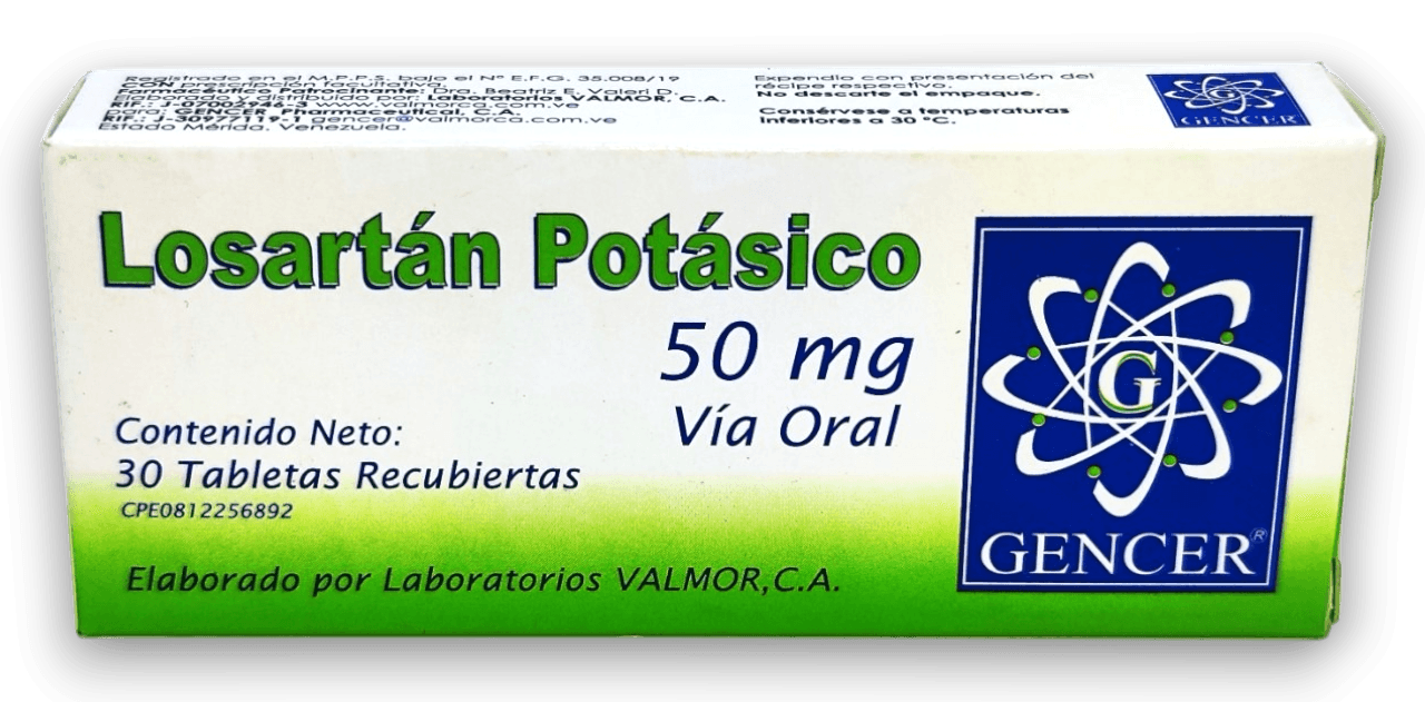 LOSARTAN POTASICO 50MG X 30 TAB