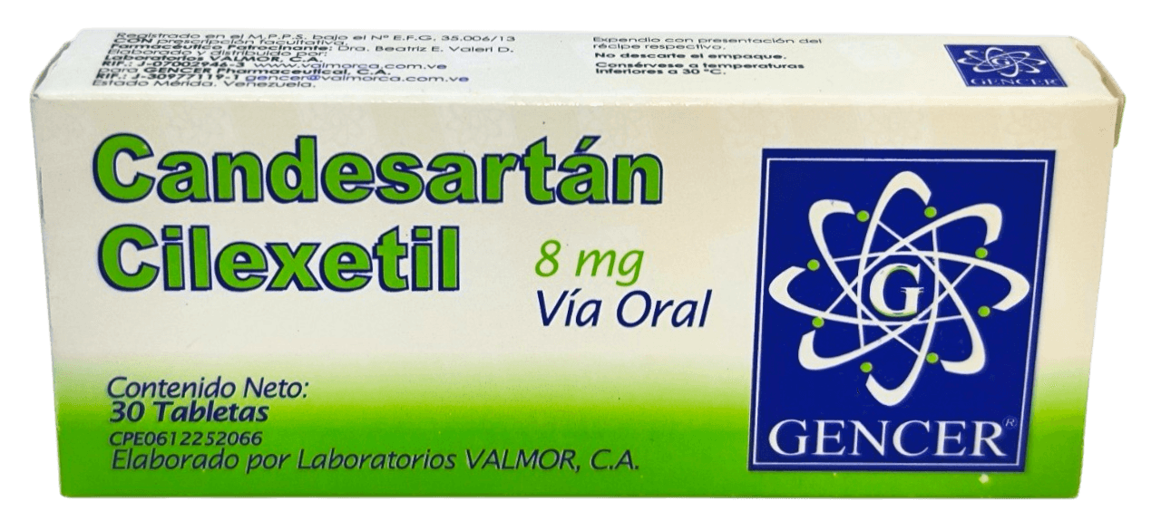 CANDESARTAN 8 MG X 30TAB (GENCER)