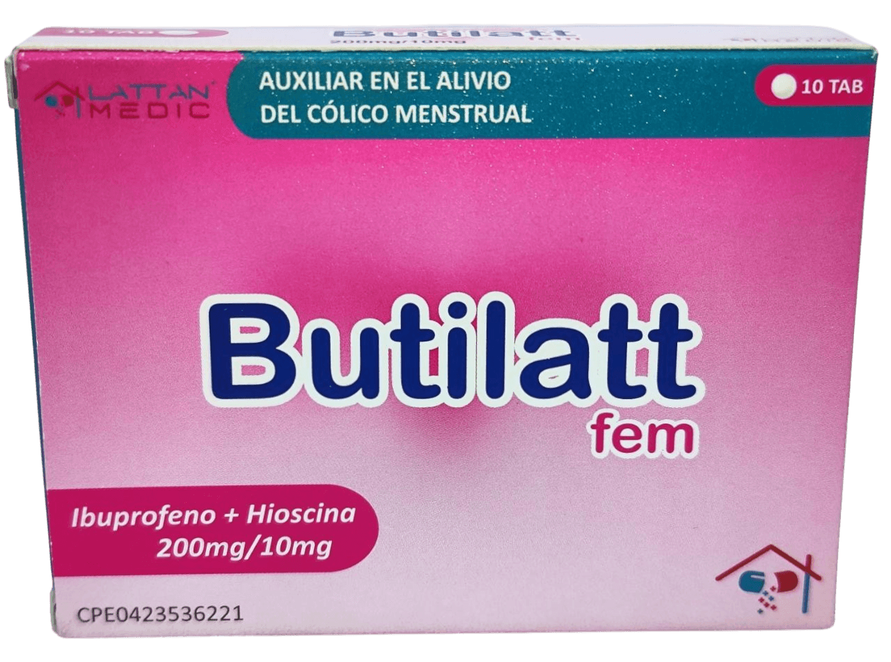 BUSCALATT FEM 200MG-10MG X 10 TAB