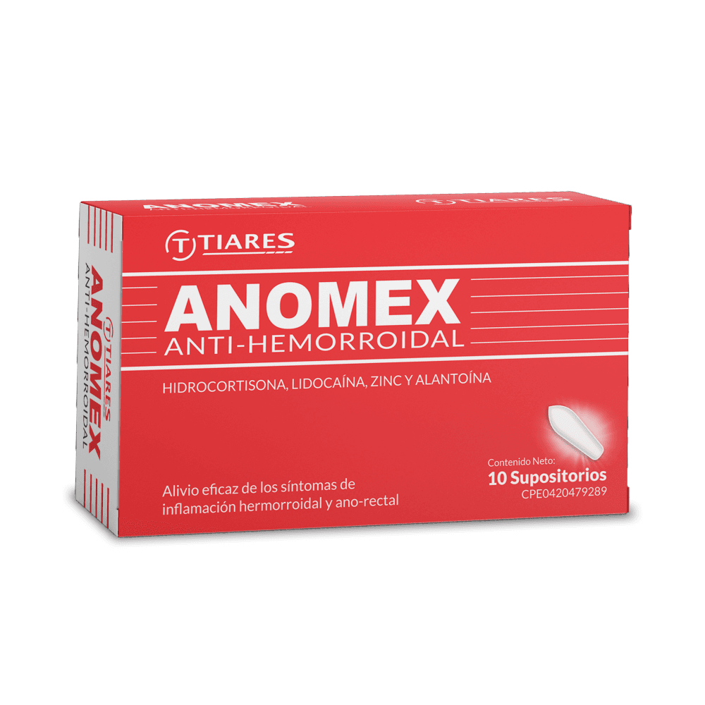 ANOMEX  X 10 SUPOSITORIOS TIARES