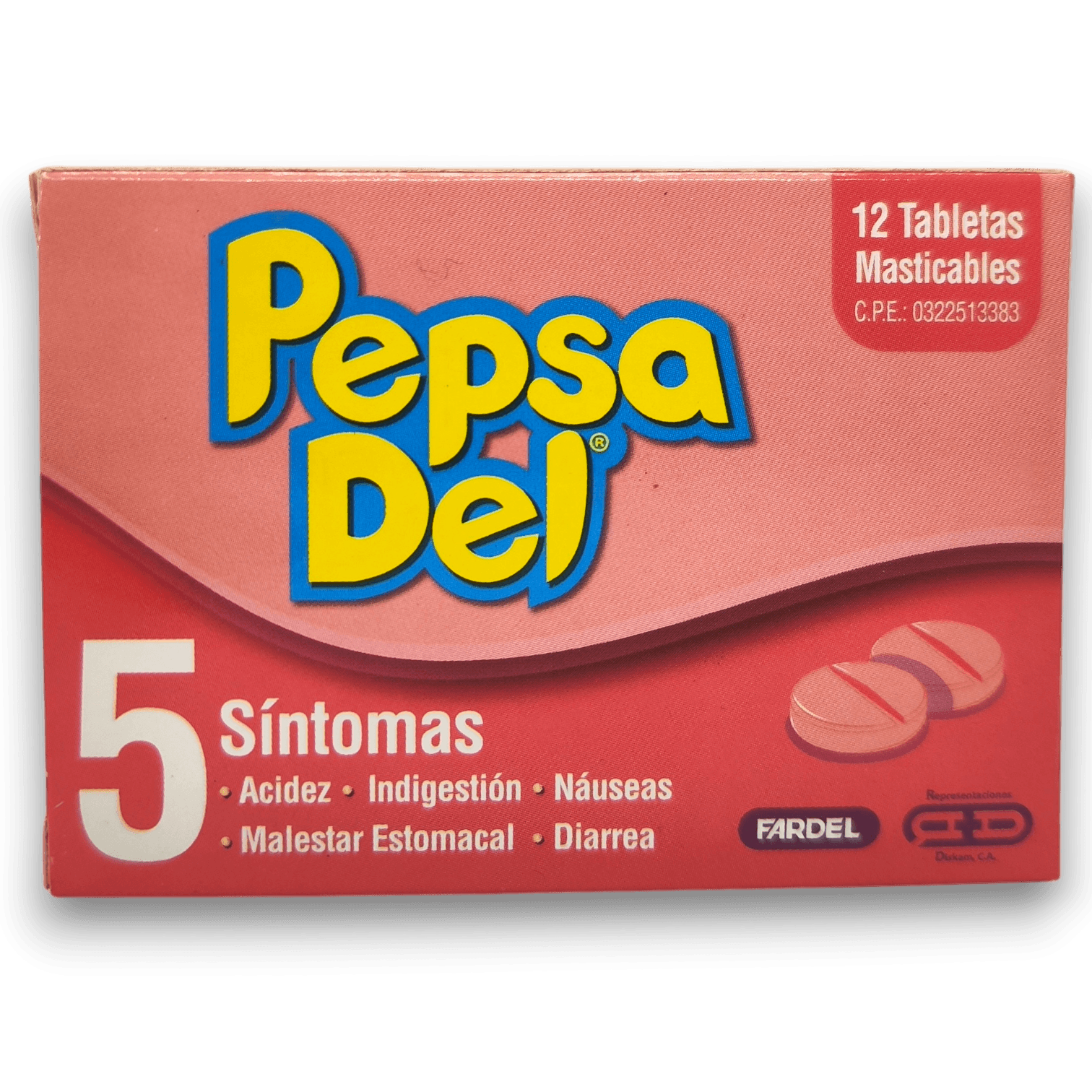 PEPSADEL 12 TABLETAS MASTICABLES