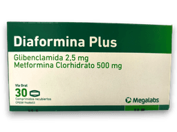 DIAFORMINA PLUS 2,5/500MG X 30COM
