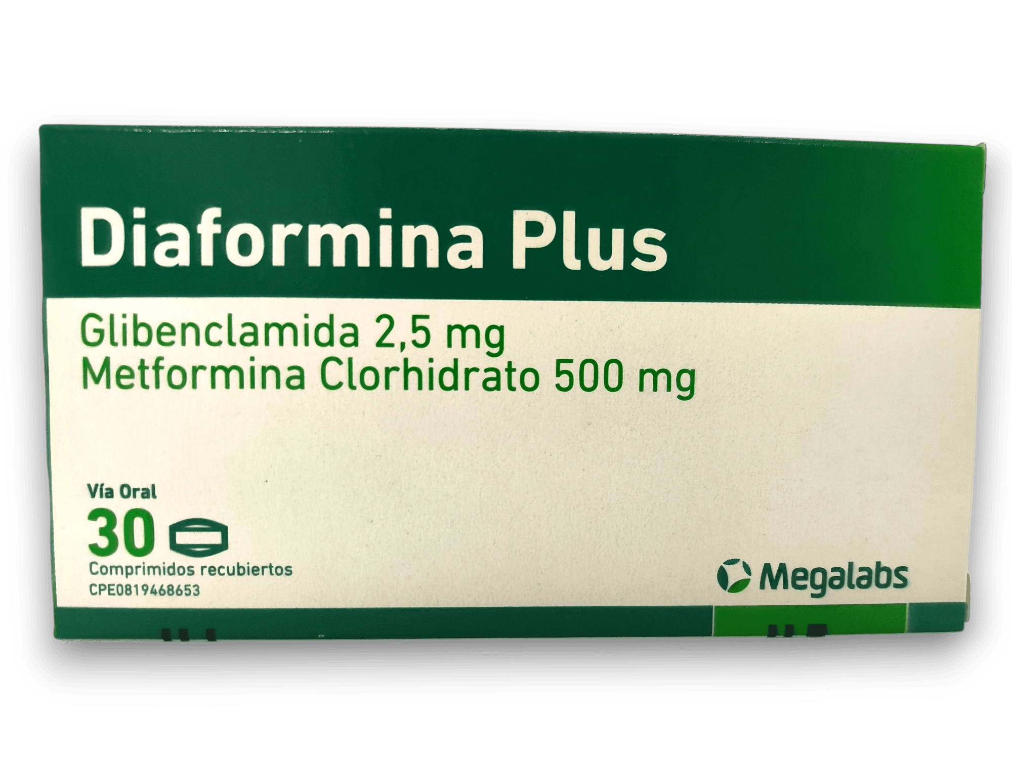 DIAFORMINA PLUS 2,5/500MG X 30COM