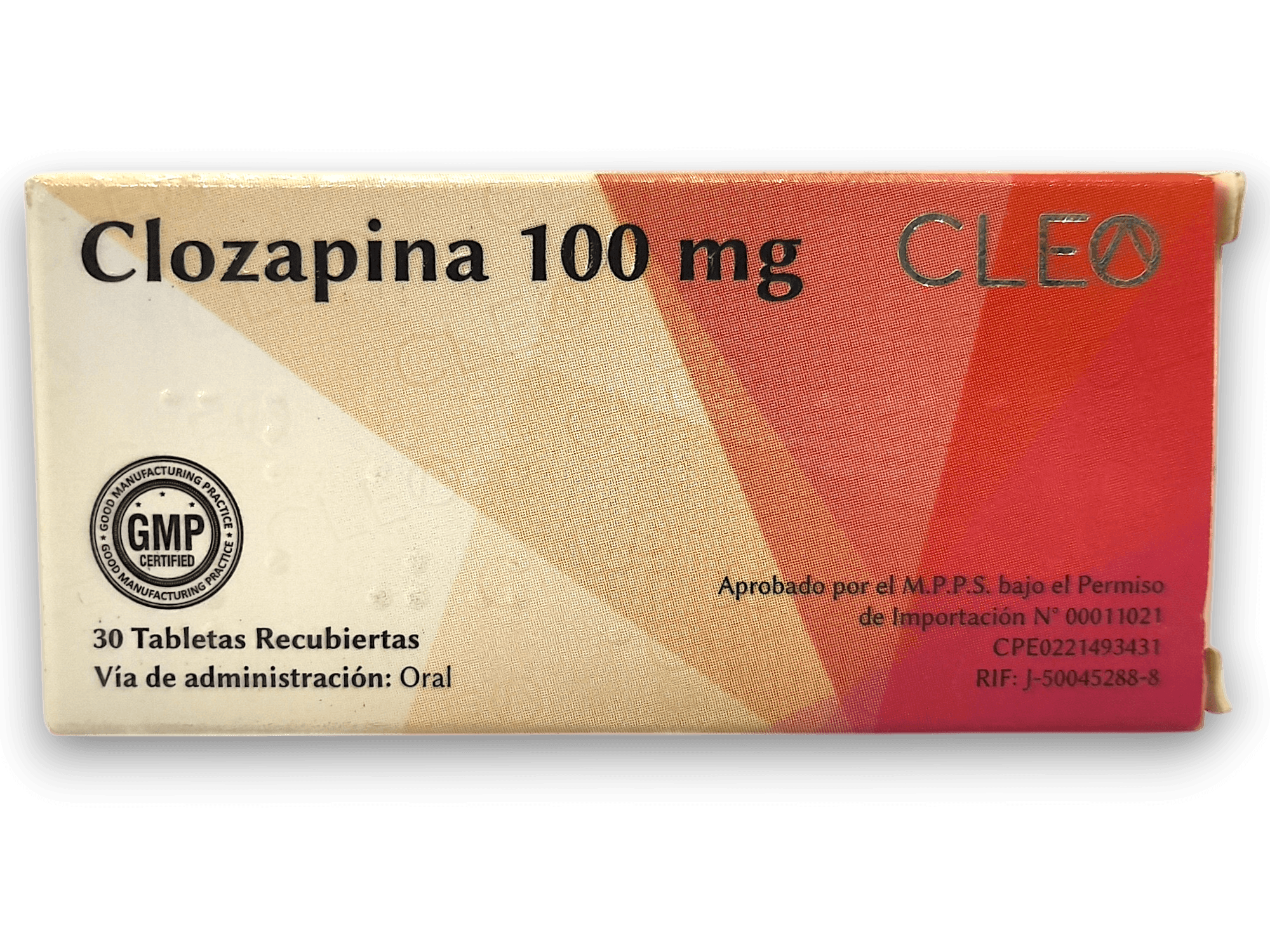 CLOZAPINA CLEO 100MG X 30TAB