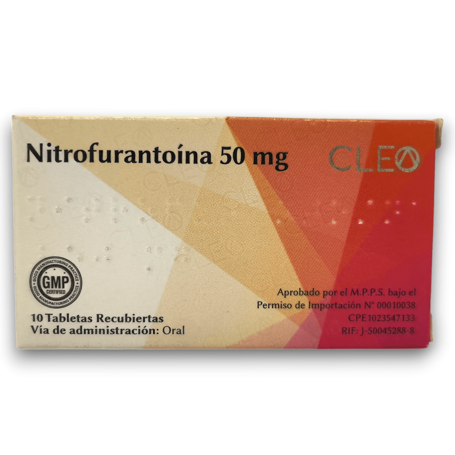 NITROFURANTOINA CLEO 50MG X 10 TAB