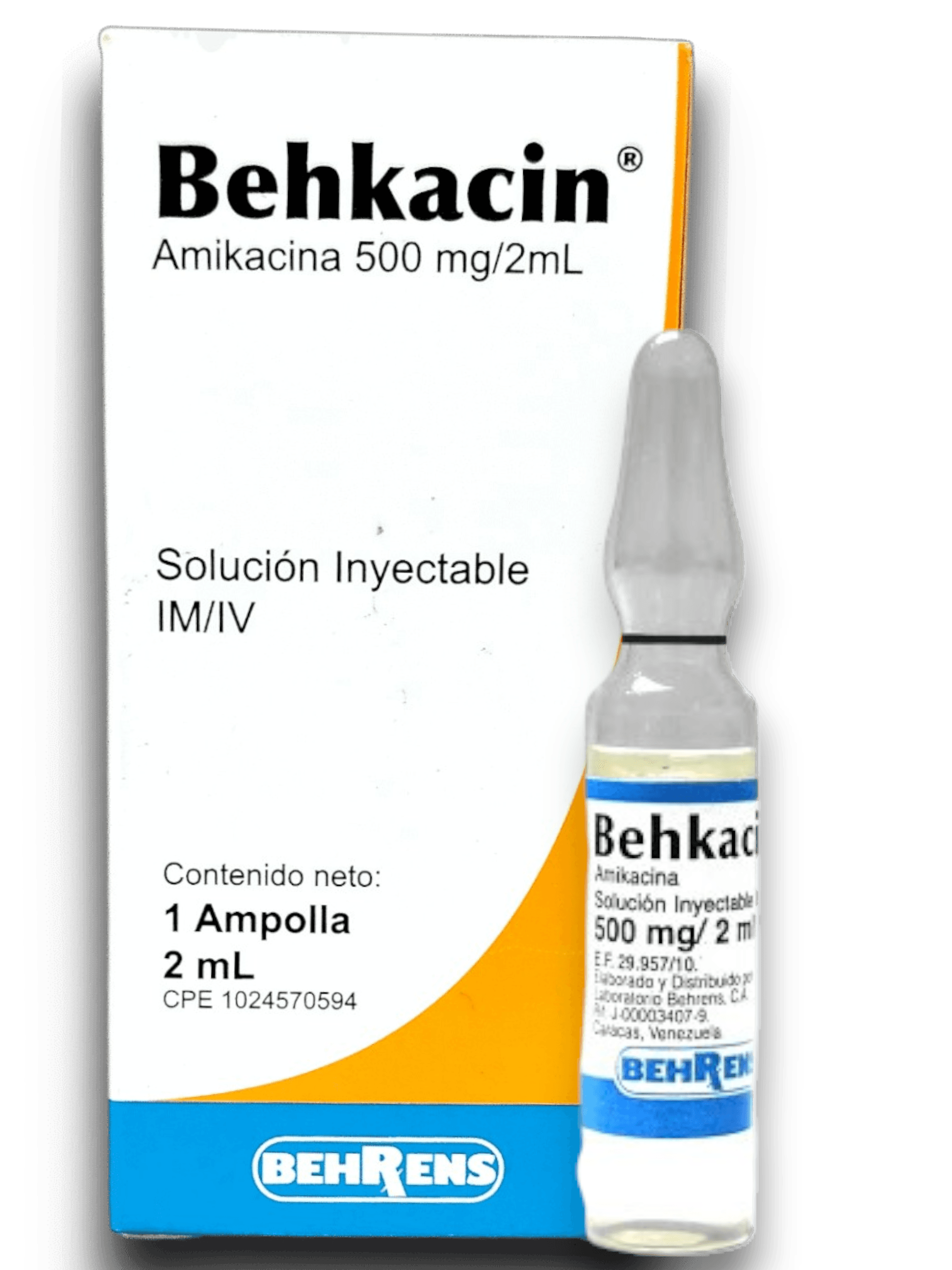 BEHKACIN 500MG/ML 2ML X 1 AMP (AMIKACINA)