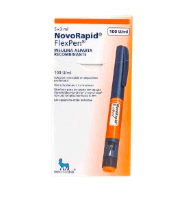 NOVORAPID FLEXPEN 100 UI/ML SOL INY