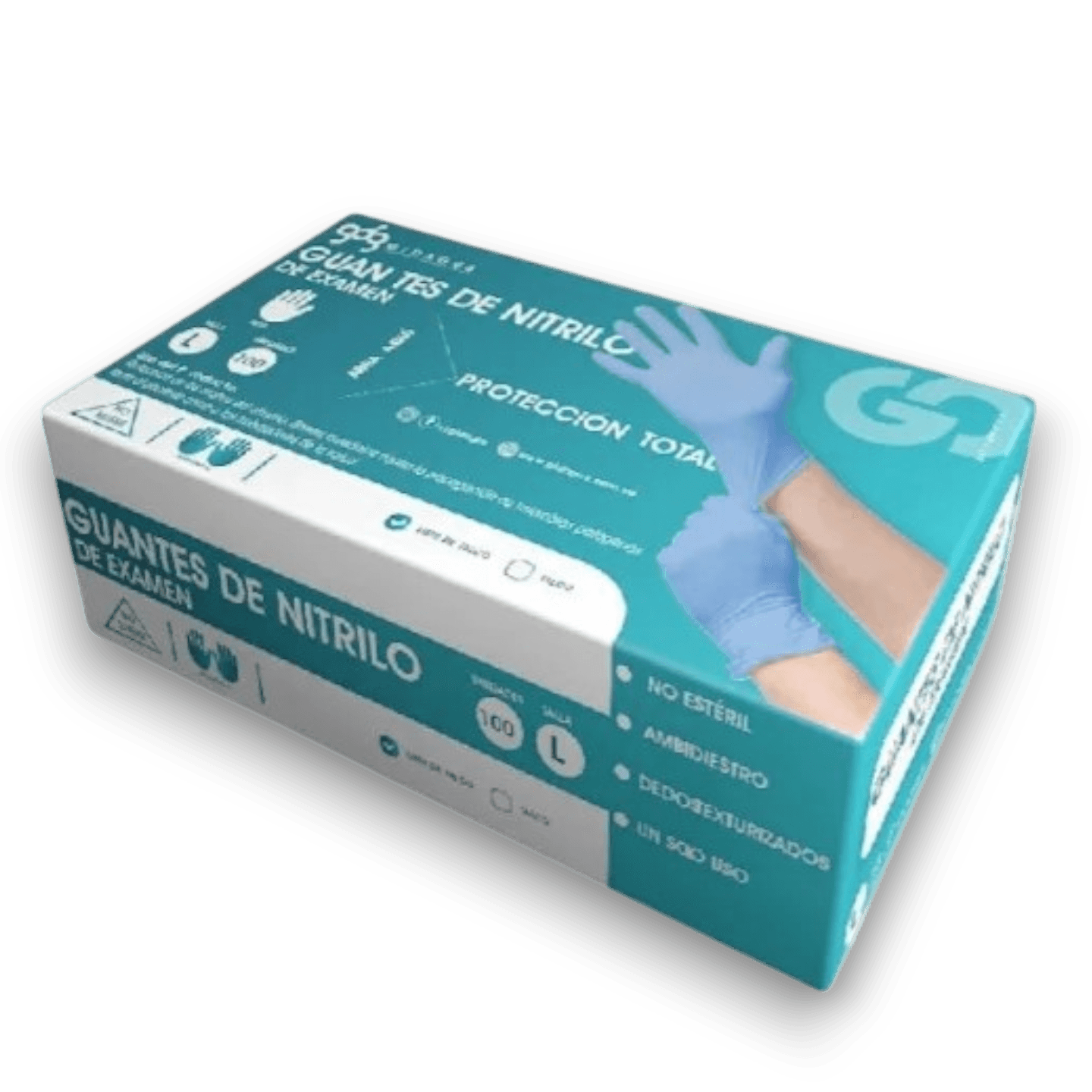 GUANTES DE NITRILO T/ S AZUL X 100 UND