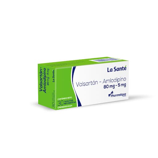 VALSARTAN/AMLO TAB 80MG/5MG X30 LA SANTE