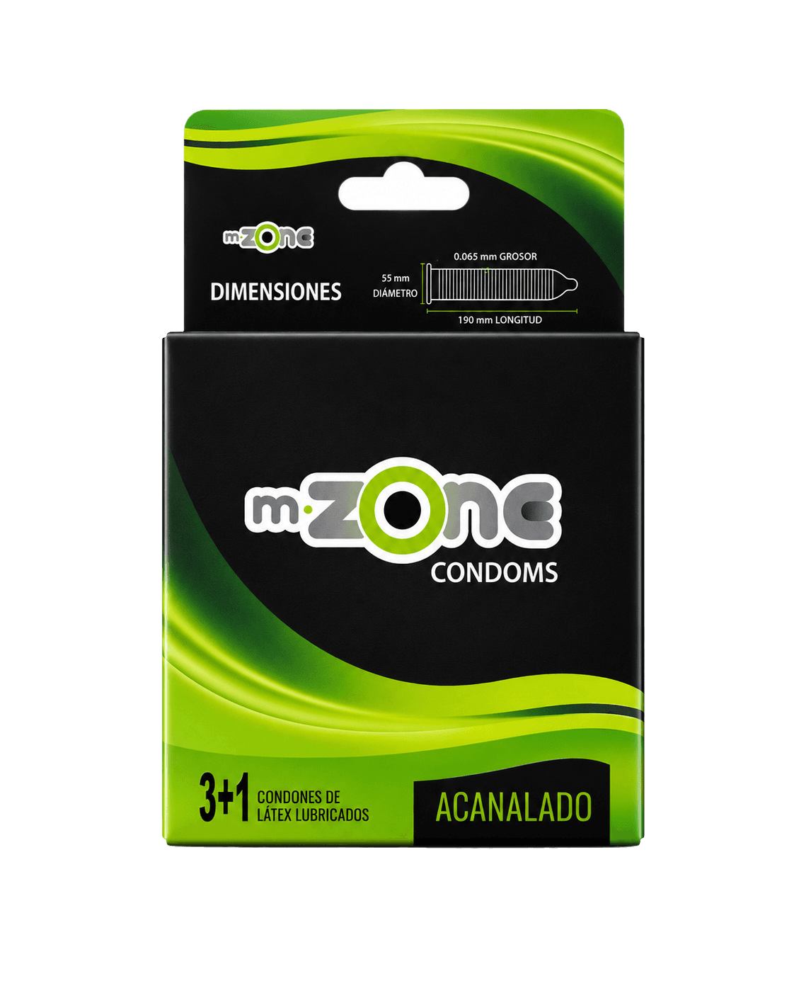 PRESERVATIVO M-ZONE ACANALADO X4