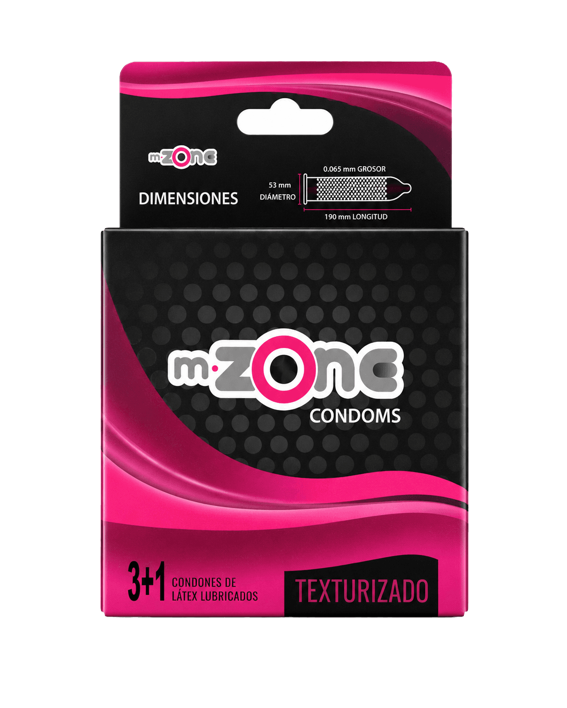 PRESERVATIVO M-ZONE TEXTURIZADO X4