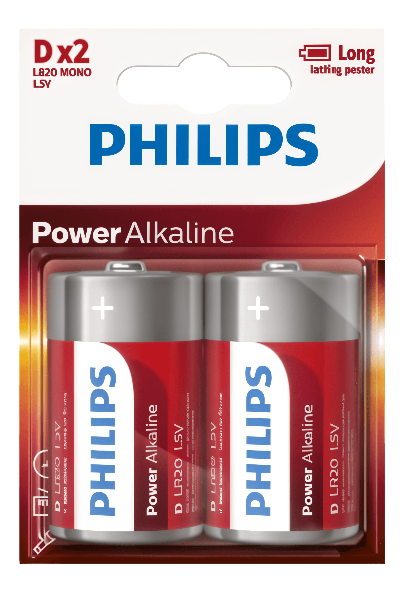 PILAS PHILIPS POWER ALKALINAE D X2