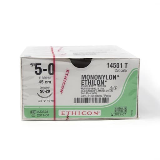 SUTURA NYLON ETHILON 5-0 