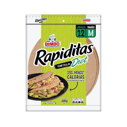 TORTILLAS DIET BIMBO 12UNI 330G