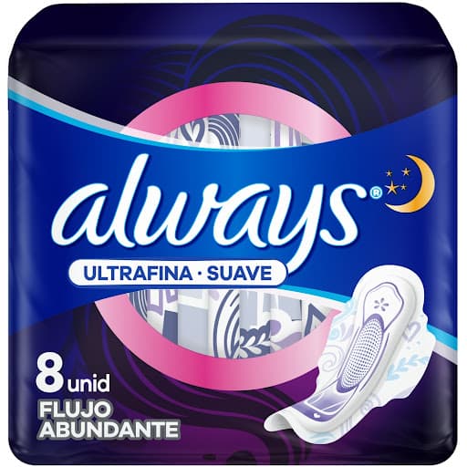 TOALLAS ALWAYS ULTRA SUAVE NOCHEX8