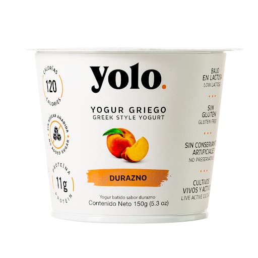 YOGURT GRIEGO YOLO DURAZNO 150GR