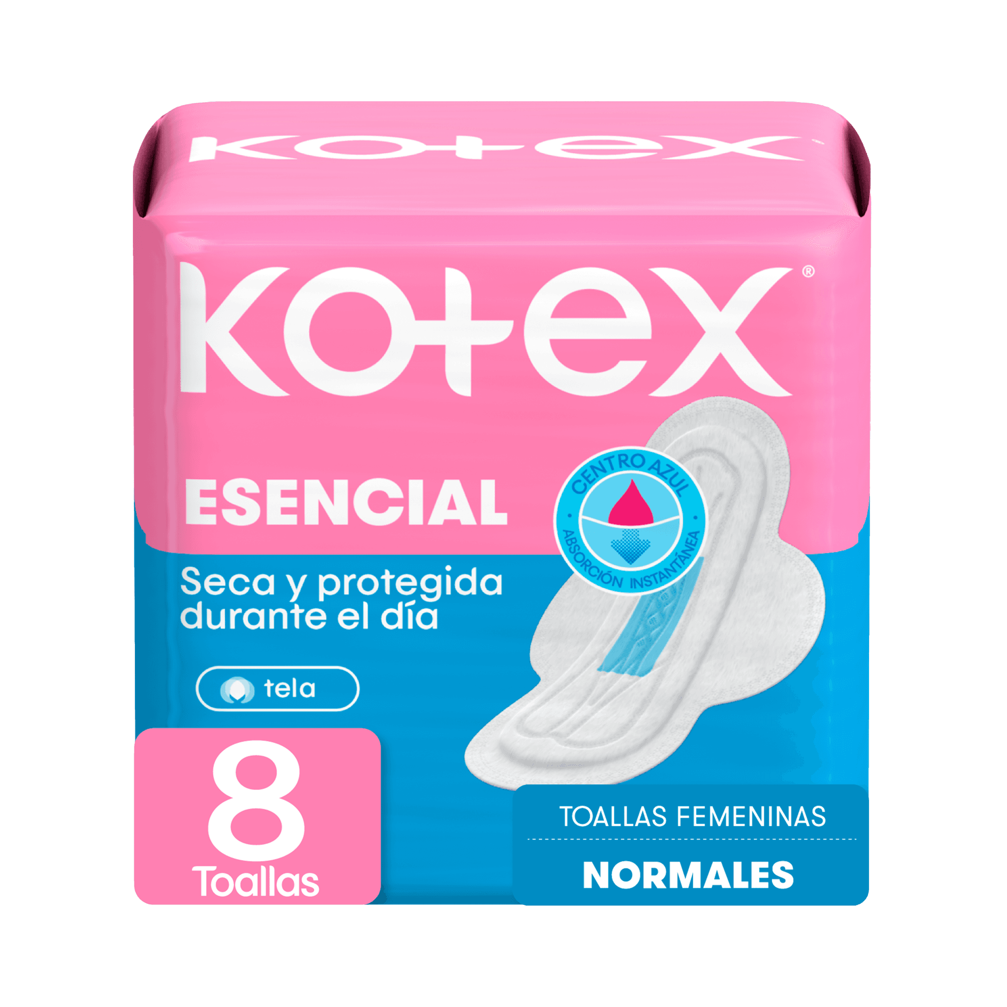 TOALLA KOTEX ESENCIAL C/ALAS X 8UND