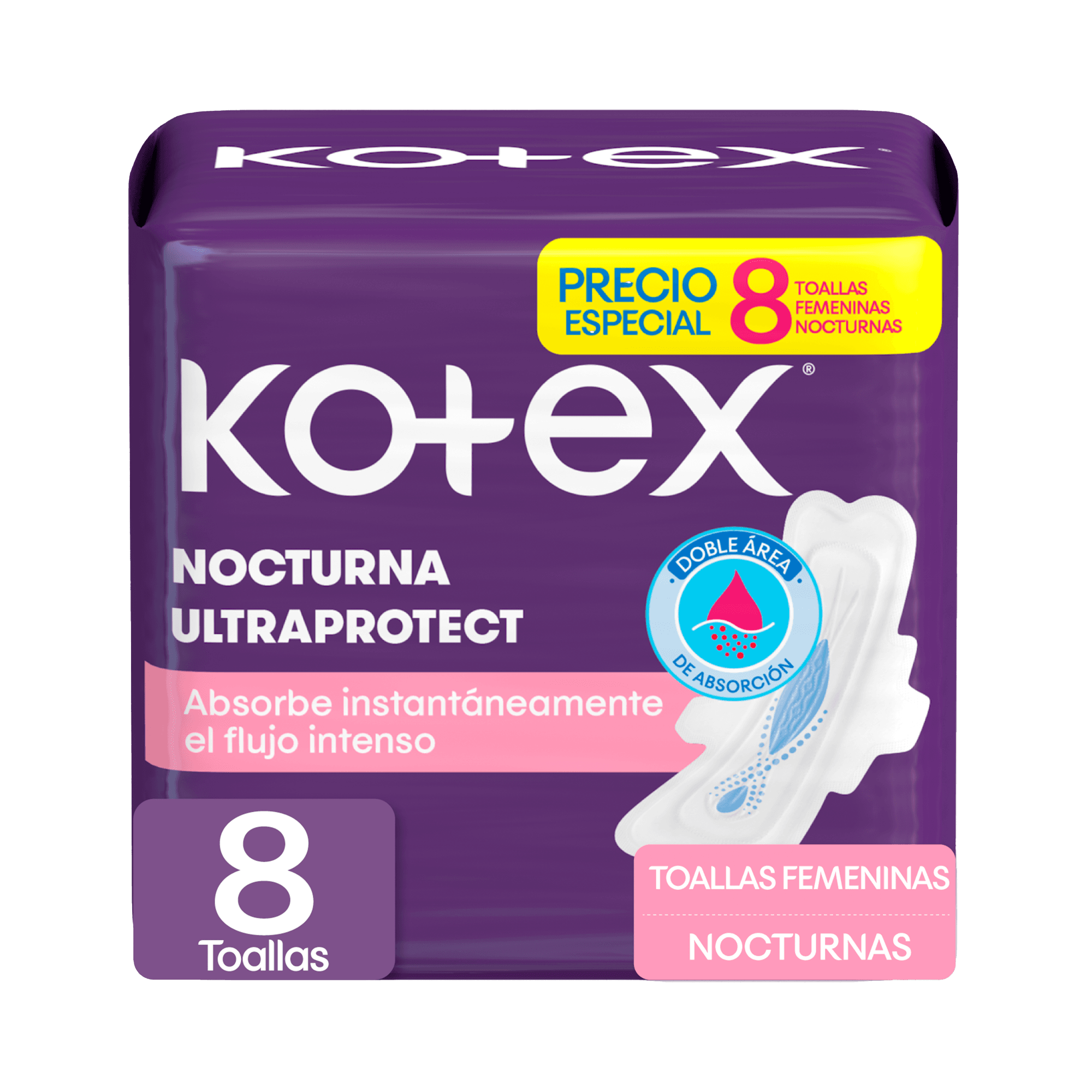 TOALLA KOTEX NOCTURNA X 8UNID