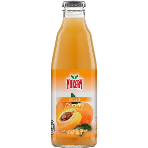 JUGO YUKERI DURAZNO VIDRIO 250CM