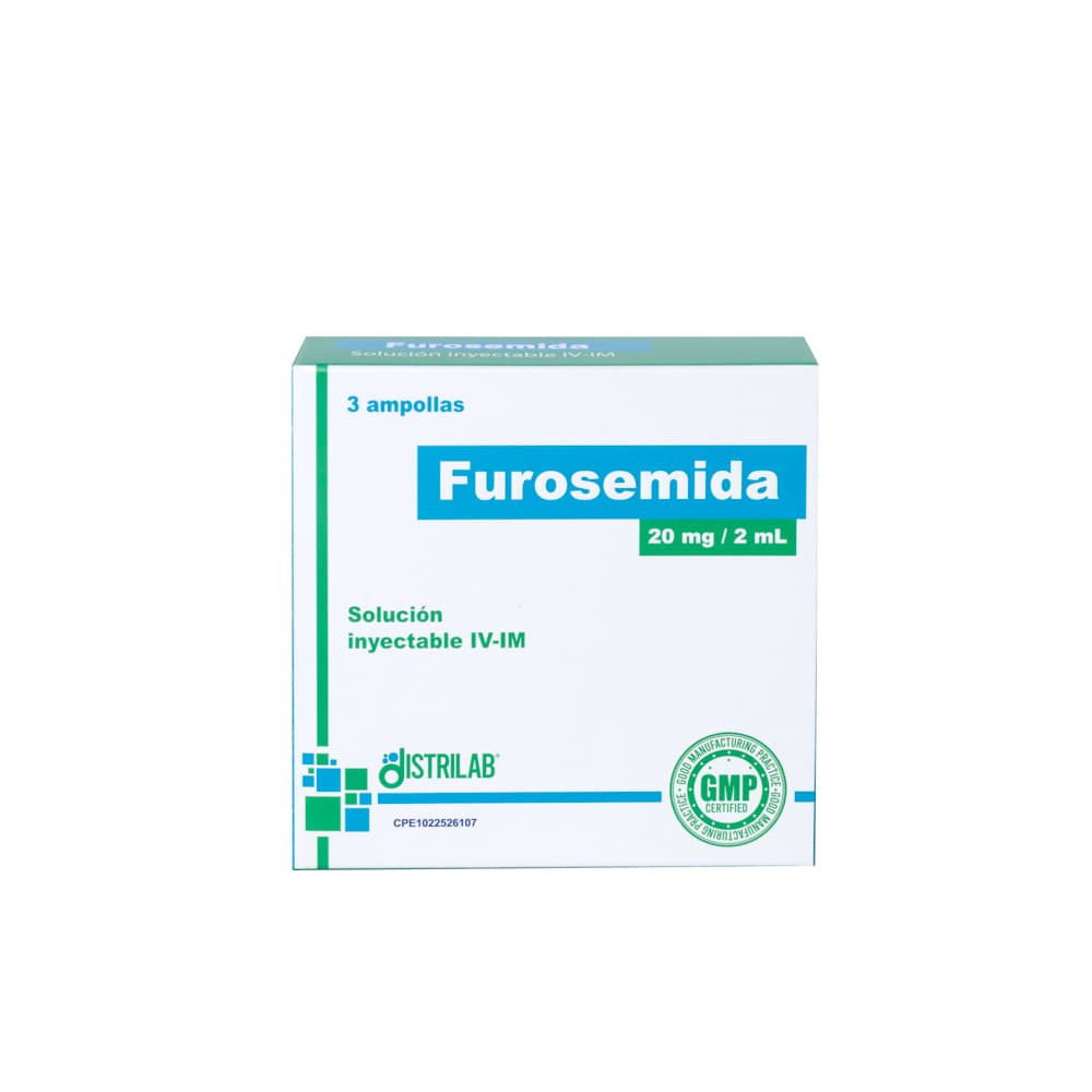 FUROSEMIDA AMP 20MG/2ML X 1 DISTRILAB