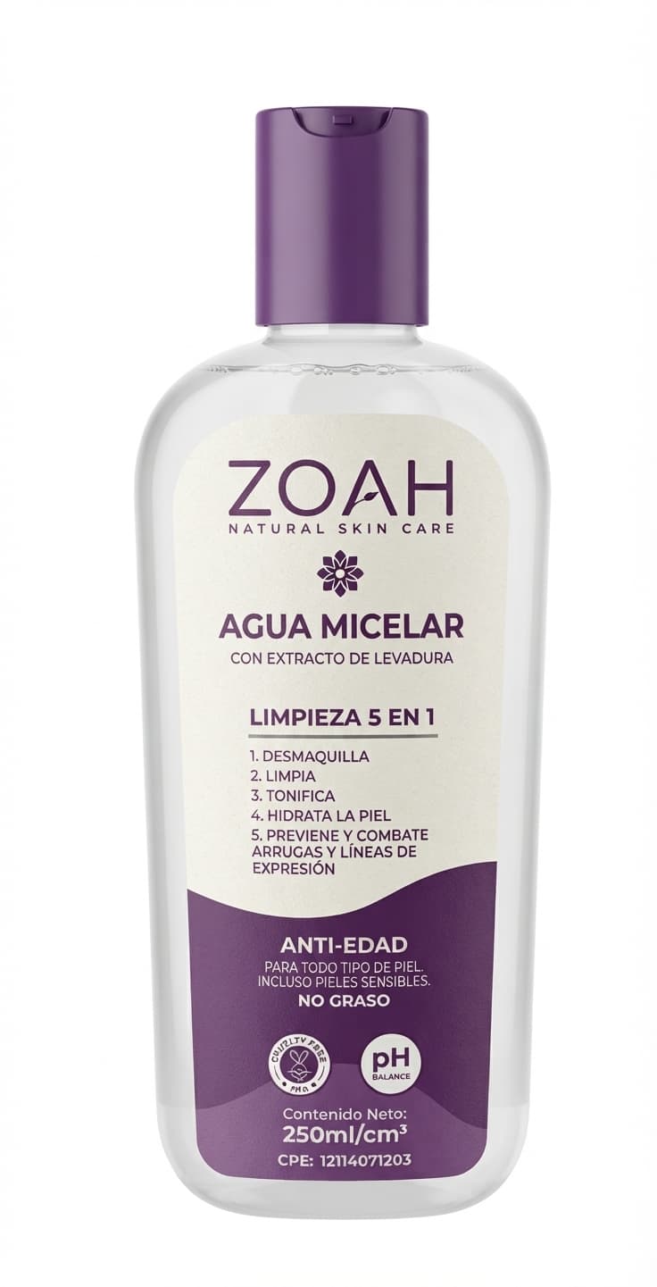 AGUA MICELAR ZOAH 250ML
