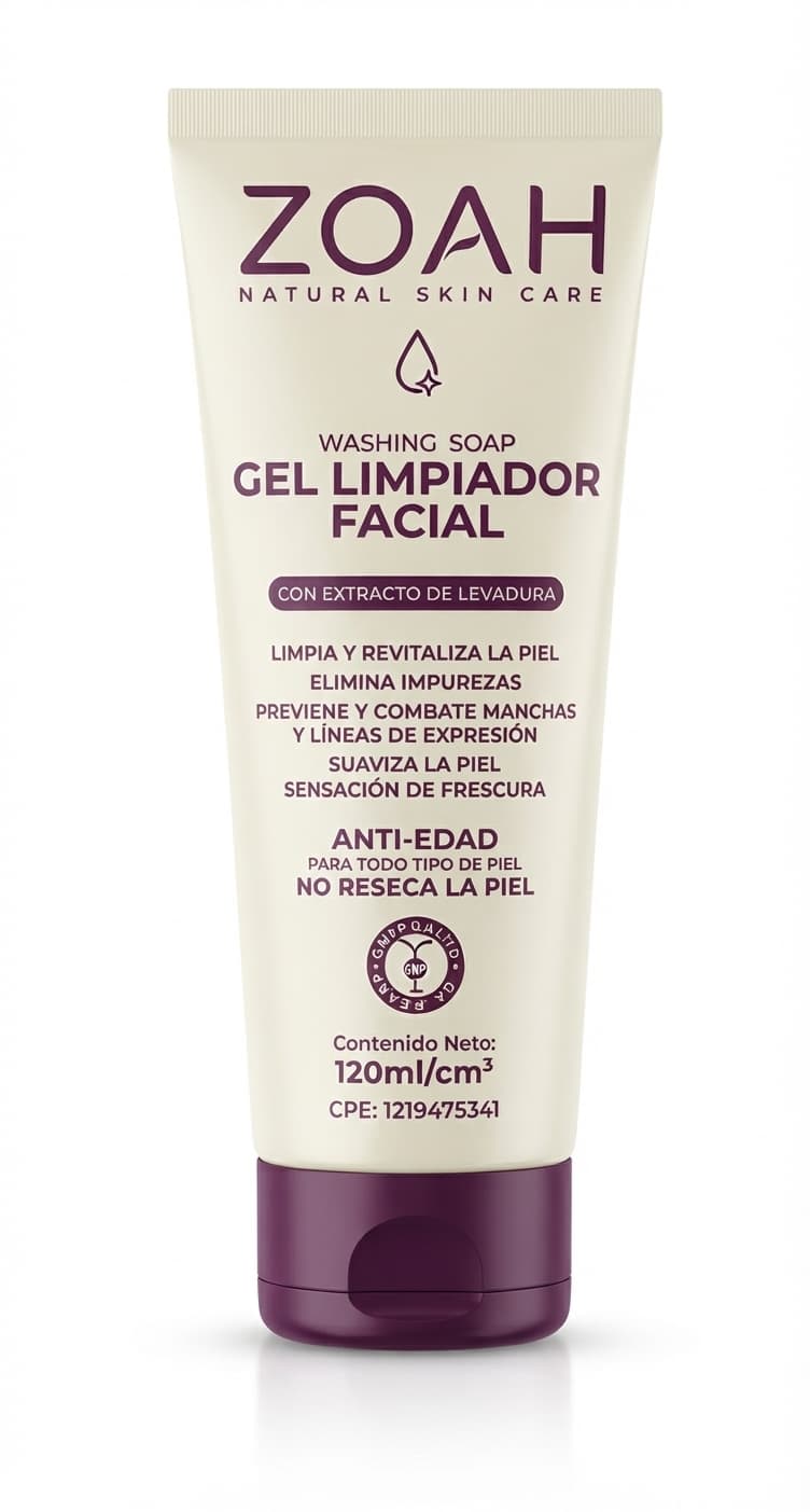 GEL LIMPIADOR FACIAL ZOAH 120ML