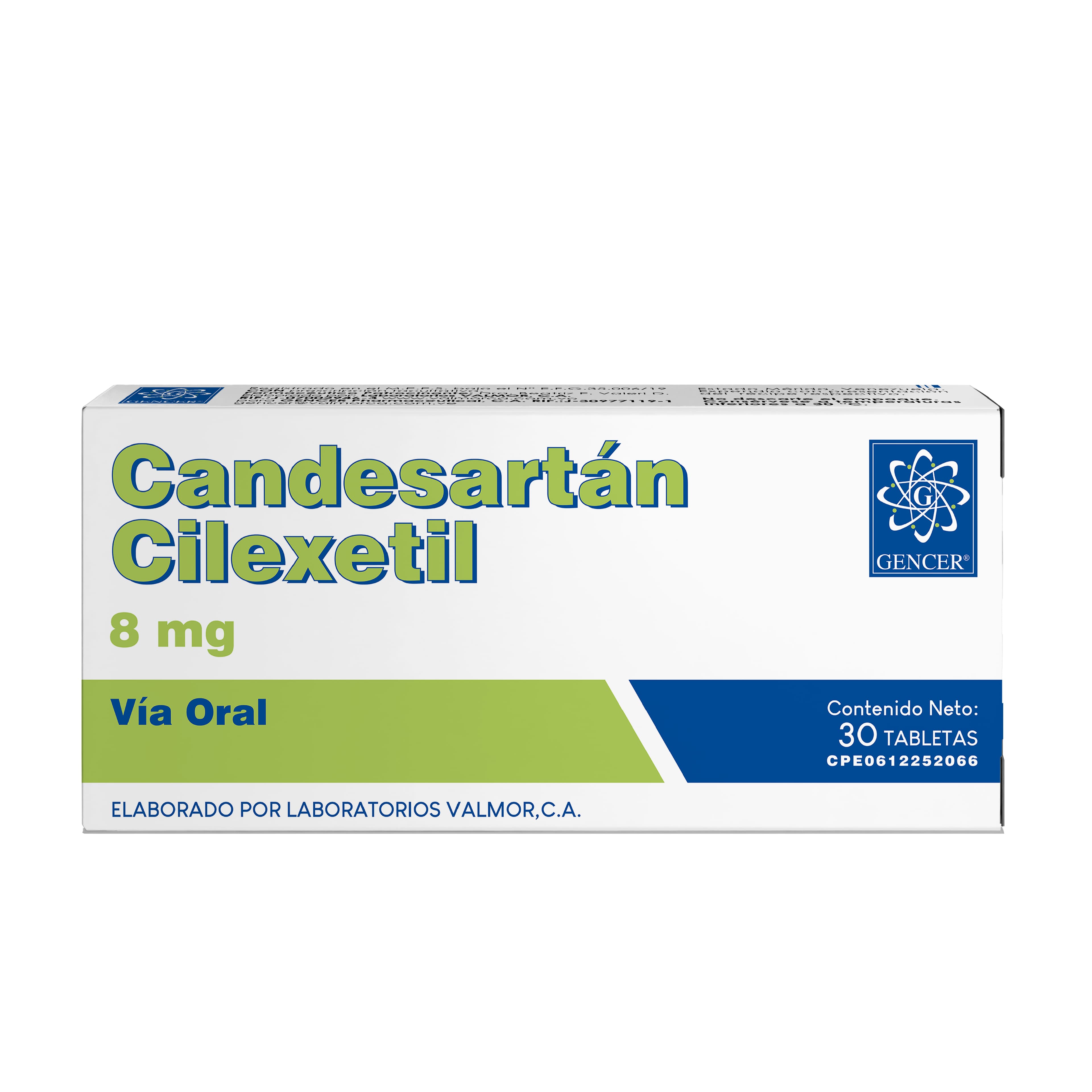 CANDESARTAN 8 MG X 30TAB (GENCER)