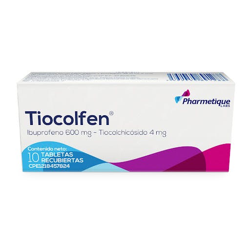 TIOCOLFEN 600 mg - 4 mg  TAB X 10 TABLET