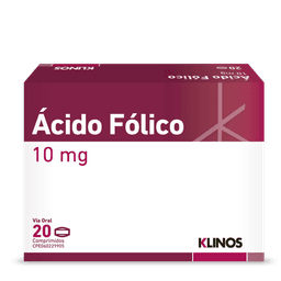ACIDO FOLICO 10MG X 20COM KLINOS