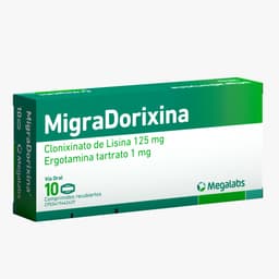 MIGRADORIXINA 125MG-1MG X 10 COMP REC