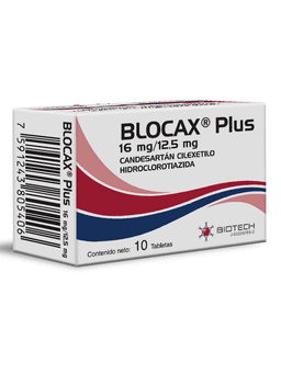 BLOCAX PLUS 16MG-12,5MG X 10 TAB