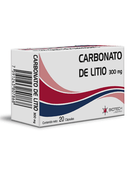 CARBONATO DE LITIO 300MG X 20CAP